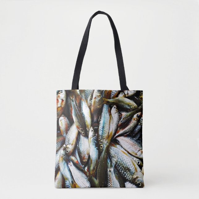 Bolso De Tela Pequeño pez blanco (Anverso)