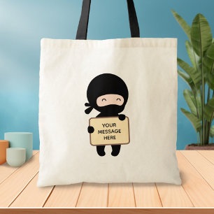 Bolso De Tela Pequeño Rótulo de portación de Ninja