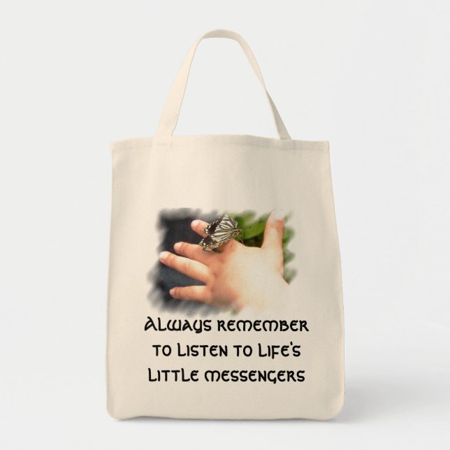 Bolso De Tela Pequeño tote del ultramarinos de los mensajeros (Frente)