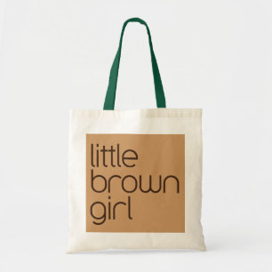 Bolso De Tela pequeño tote marrón del chica