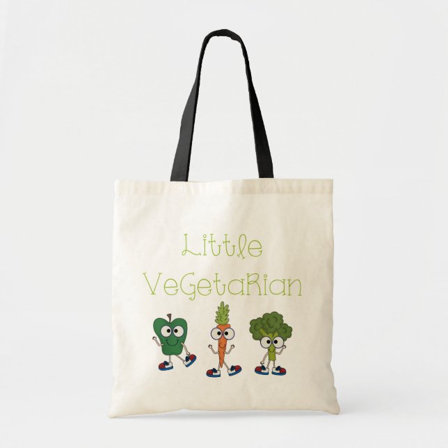 Bolso De Tela Pequeño vegetariano (Frente)