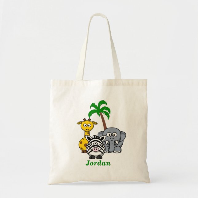 Bolso De Tela Pequeños animales de la jungla (Frente)