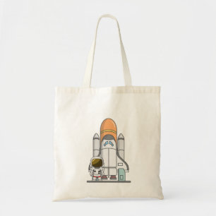 Bolso De Tela Pequeños astronauta y nave espacial