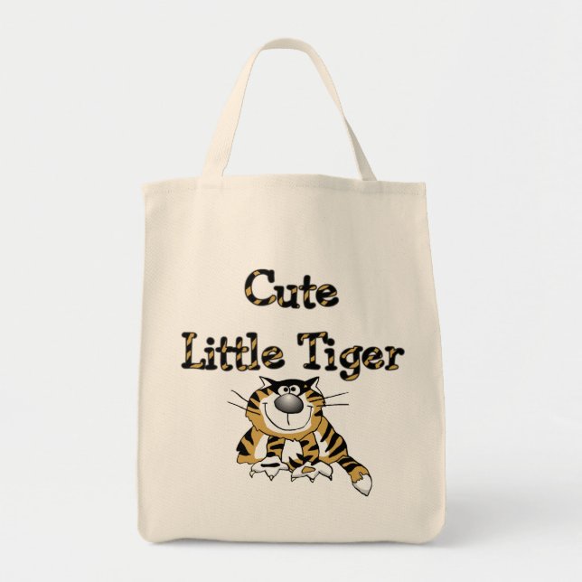 Bolso De Tela Pequeños camisetas y regalos lindos del tigre (Frente)