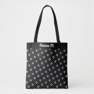 Bolso De Tela Pequeños copos de nieve y cristales