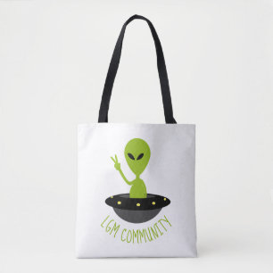 Bolso De Tela Pequeños hombres verdes, comunidad LGM Extraterres
