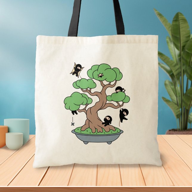 Bolso De Tela Pequeños Ninjas en el árbol Bonsai (Subido por el creador)