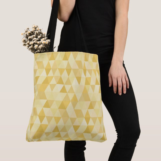 Bolso De Tela Pequeños triángulos dorados (Detalle)