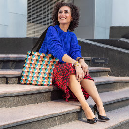 Bolso De Tela Pequeños triángulos multicolores
