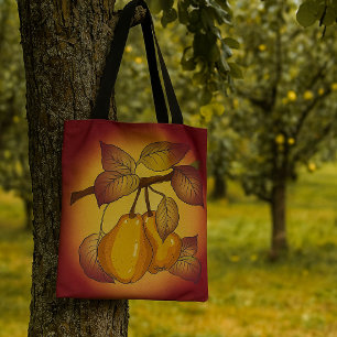 Bolso De Tela Peras En Un Árbol