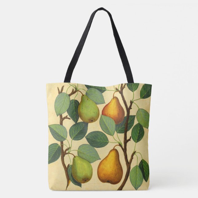 Bolso De Tela Peras Italianas (Reverso)