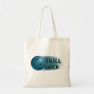 Bolso De Tela Perder Habilidad Ganar Luck Bowling Blue