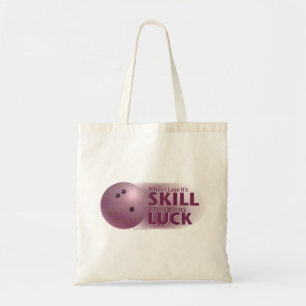 Bolso De Tela Perder habilidad ganar suerte boliche rosado