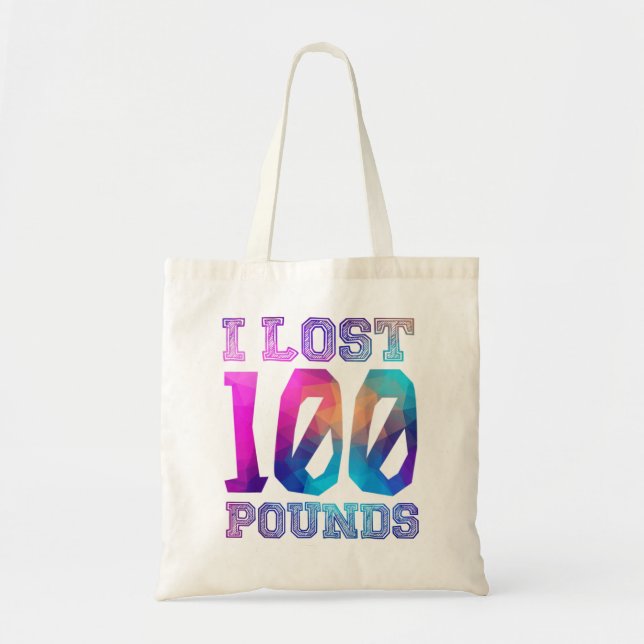 Bolso De Tela Perdí 100 libras - Orgullosa Invitación de pérdida (Frente)