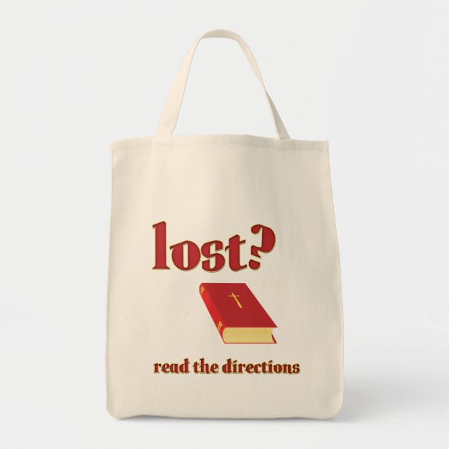 Bolso De Tela ¿Perdido? Leer la Biblia de las direcciones (Frente)