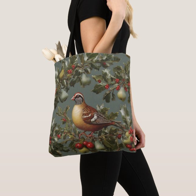 Bolso De Tela Perdiz en un árbol de pera (Detalle)