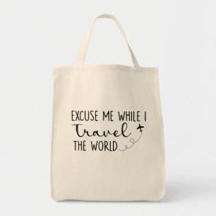 Bolso De Tela Perdone mientras viajo por el mundo