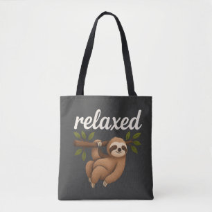 Bolso De Tela Perezoso divertido relajado ilustración de estilo 