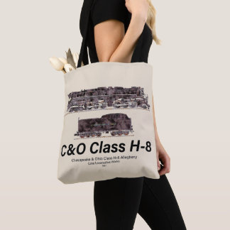 Bolso De Tela Perfil de la locomotora de vapor C&O Clase H-8 All