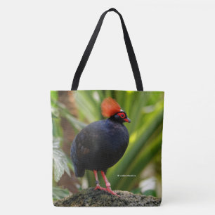 Bolso De Tela Perfil de una perdiz de madera en reposo Roul-Roul