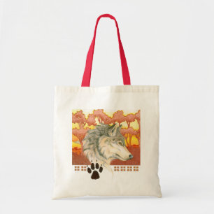 Bolso De Tela Perfil del lobo