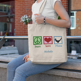 Bolso De Tela Perfiles de amor por la paz Instructor Cute Person