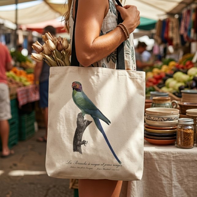 Bolso De Tela Perico Colilargo, Psittacula Longicauda (Long-Tailed Parakeet, Psittacula Longicauda. Tote Bag)