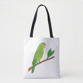 Bolso De Tela Perico verde del trópico