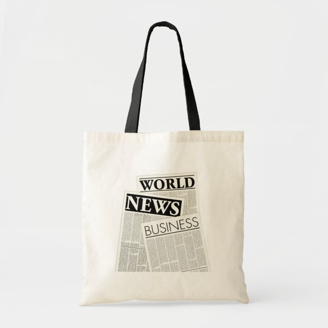 Bolso De Tela Periódicos (Frente)