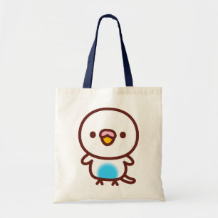 Bolso De Tela Periquito / Azul cielo pío recesivo