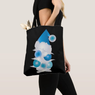 Bolso De Tela Perla y azul para Navidades