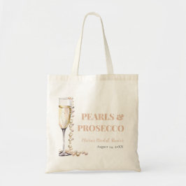 Bolso De Tela Perlas de oro elegantes y ducha de novia Prosecco