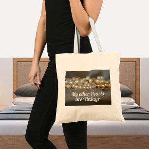 Bolso De Tela Perlas Retro Glam