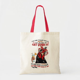 BOLSO DE TELA PERMÍTANME ENVENENARTE UN VIDRIO ALTO DE ENTENDER 