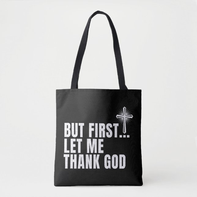 Bolso De Tela Pero Primero Que Le Dé Las Gracias A Dios (Anverso)