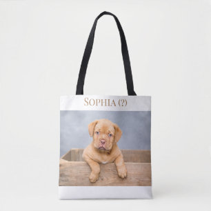 Bolso De Tela Perrito Adorable Dogue de Bordeaux, Tote
