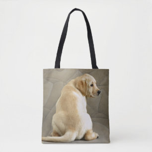 Bolso De Tela Perrito amarillo del labrador retriever