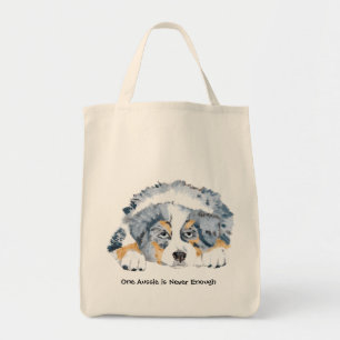 Bolso De Tela Perrito australiano azul del pastor de Merle