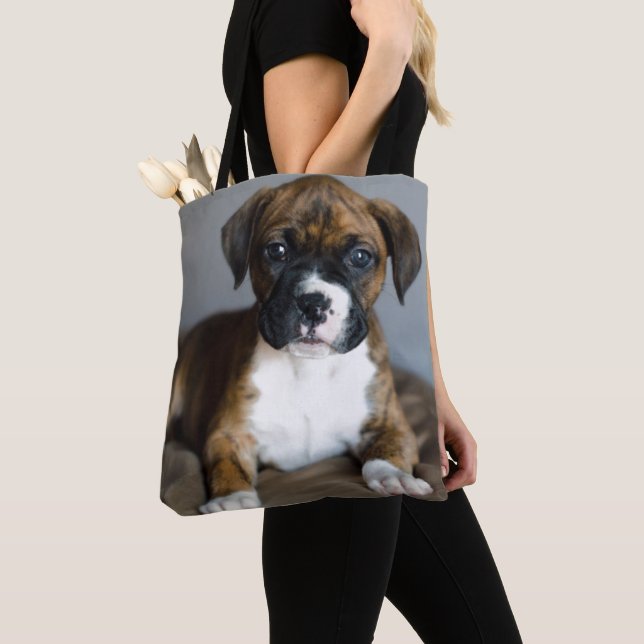 Bolso De Tela Perrito Brindle del boxeador (Detalle)
