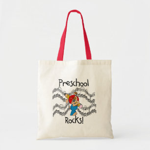 Bolso De Tela Perrito con las rocas del preescolar del lápiz
