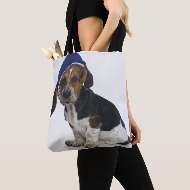 Bolso De Tela Perrito de Basset Hound con el visera (Detalle)