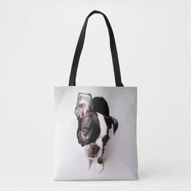 Bolso De Tela Perrito de Edison Boston Terrier (Anverso)