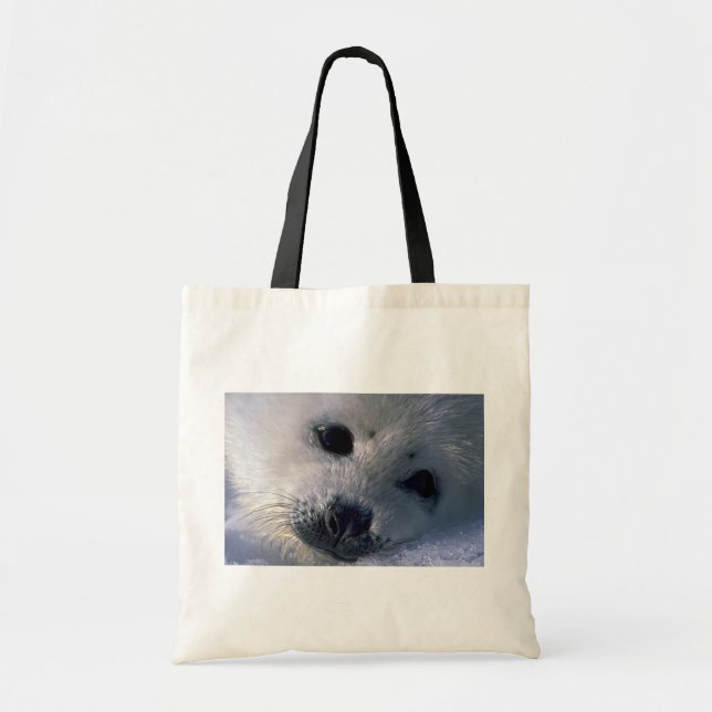 Bolso De Tela Perrito de foca de Groenlandia (Frente)