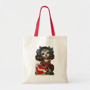 Bolso De Tela Perrito de la tarjeta del día de San Valentín del