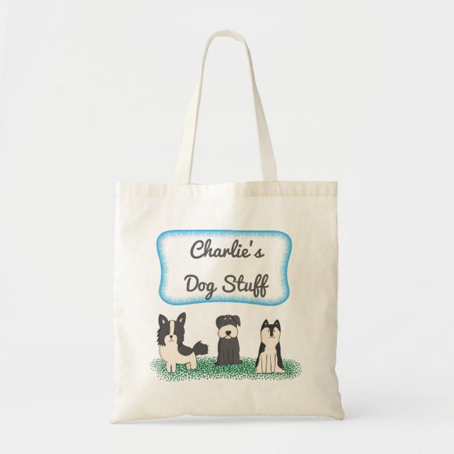 Bolso De Tela Perrito del monograma de los accesorios del (Frente)