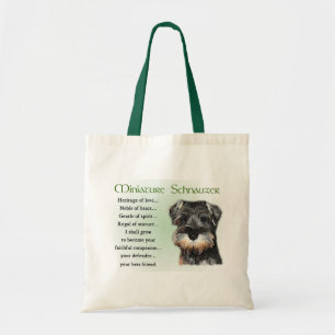 Bolso De Tela Perrito del Schnauzer miniatura