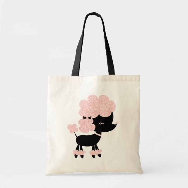 Bolso De Tela Perrito francés lindo del caniche (Frente)