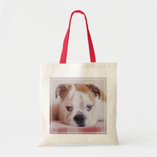 Bolso De Tela Perrito inglés tímido del bulldog