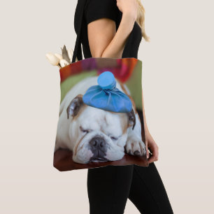 Bolso De Tela Perrito joven enfermo de las imágenes el   de