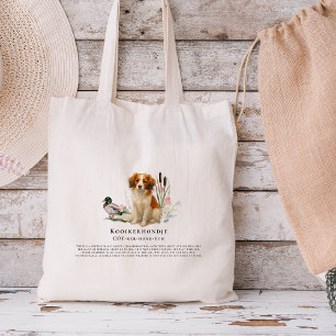 Bolso De Tela Perrito Kooikerhondje acuarela 